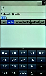 Press the required word to insert it.