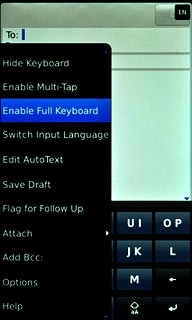Press Enable Full Keyboard or Enable Reduced Keyboard (depending on the current setting).