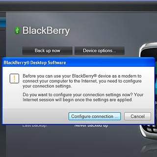 Select Configure connection ....