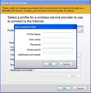 Click the field next to Access point.Key in vfinternet.au