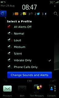 Press Change Sounds and Alerts.