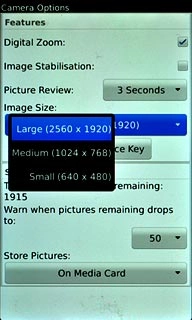 Press the required resolution.