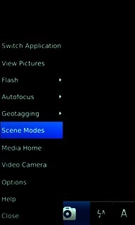 Press Scene Modes.