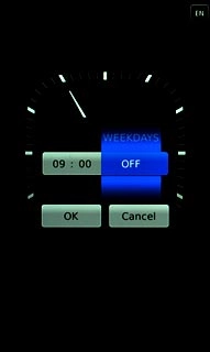 Slide OFF next to the alarm time to select ON.