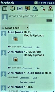 Key in the required status update and press Share.