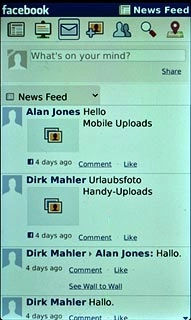 Press the messages icon.