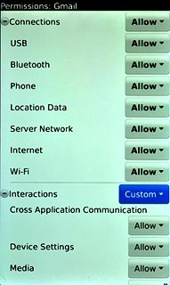 Press the drop down list next to Interactions.