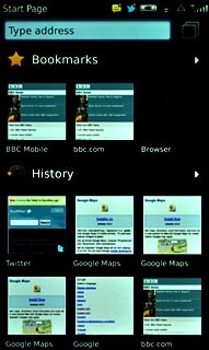 Press the address field.