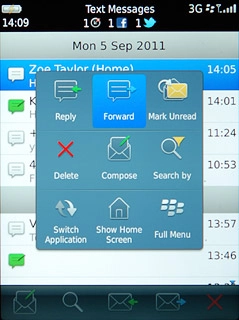 Press Forward.Key in the first letters of the required contact.Matching contacts are displayed.