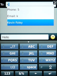 Press the required contact.