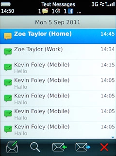 Press the required sender.