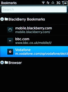 Press the required bookmark.