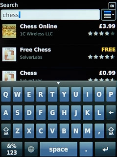 Press the required application.