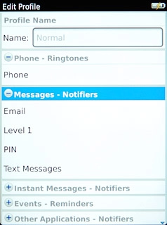 Press the required message type.