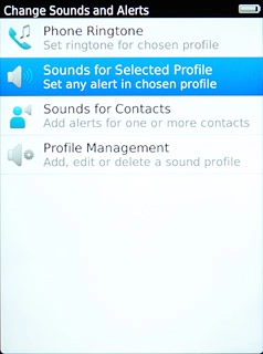 Press Sounds for Selected Profile.