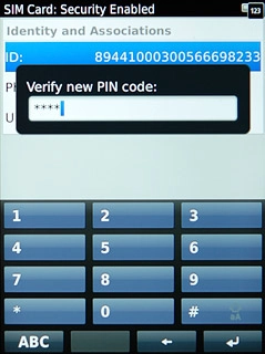 Key in the new PIN again and press Enter.