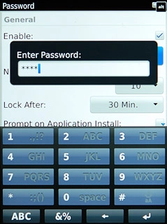 Key in the current phone lock code and press Enter.