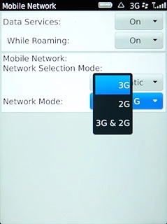 Press 3G, 2G or 3G & 2G.