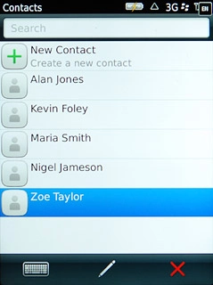 Press the required contact.