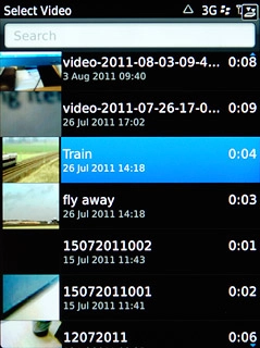 Press the required video clip.
