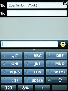 Press the text input field.Write the text for your picture message.