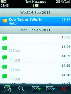 Press and hold the required picture message until a pop-up menu is displayed.