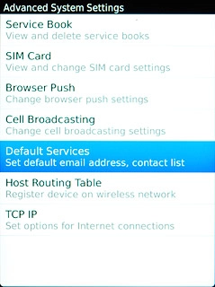 Press Default Services.
