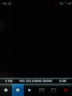 Press the stop icon to save the video clip.