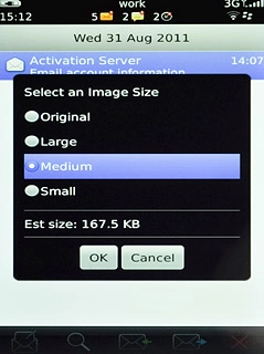 If you're sending a picture:Press the required resolution.