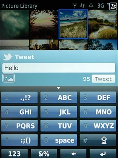 Key in text for the picture.Press Tweet.