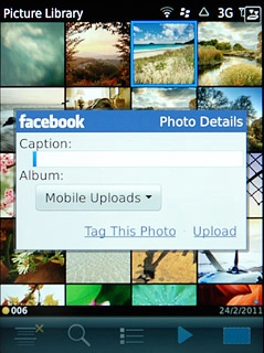 Key in text for the picture.Press Upload.