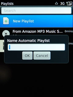 Key in a name for the list and press OK.