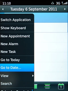 Press Go To Date....