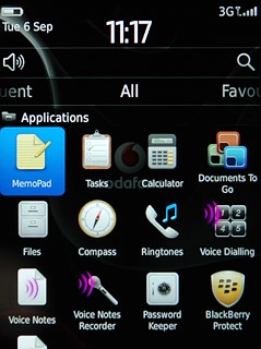 Press MemoPad.