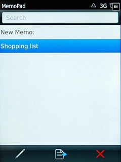 Press New Memo.Key in a name for the note.