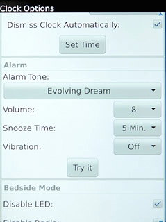 VibrationPress the required setting.