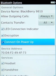 When the box next to the menu item is ticked (V), the function is turned on.