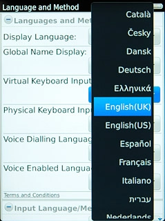 Press the required language.