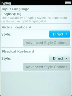 Press Style below Virtual Keyboard.