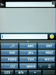 Press ABC once to write A, twice to write B, three times to write C.Wait until the cursor moves to the right if you want to write two letters in succession on the same key.