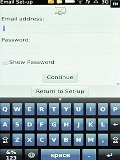 Press the field below Email address and key in your email address.