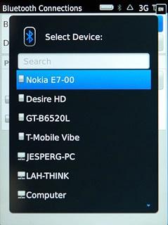 Press the required device.