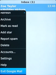 Press Exit Google Mail.