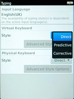 To turn off word suggestion:Press Direct.