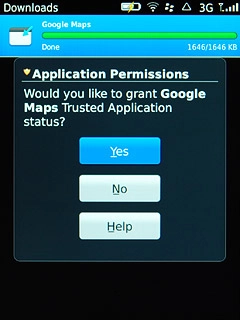Press Yes to confirm.