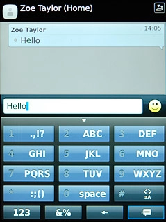 Press the send icon.