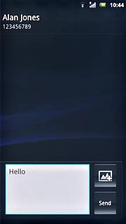 Press Send when you've written your text message.