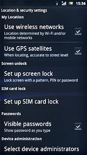 When the box next to the menu item is ticked (V), the function is turned on.