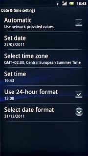 Press Select time zone.