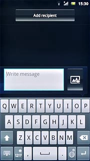 This step describes how to write text when word suggestion is turned on.Press once on each letter to write the required word.